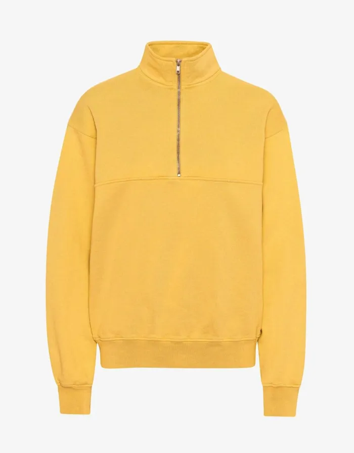 Men Quarter Zips Colorful Standard Organic Quarter Zip Burned Yellow