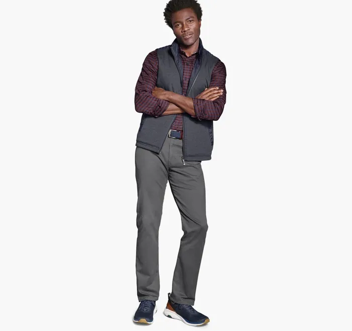 Men Reversible Quilted Vest Navy JohnstonandMurphy Coats Jackets and Vests Men Reversible Quilted Vest Navy JohnstonandMurphy Coats Jackets and Vests