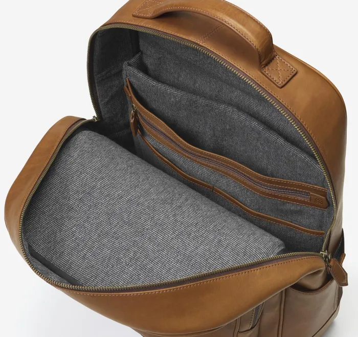 Men Rhodes Backpack Tan Full Grain JohnstonandMurphy Backpacks and Briefcases Men Rhodes Backpack Tan Full Grain JohnstonandMurphy Backpacks and Briefcases