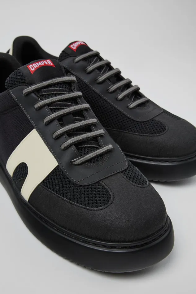 Men Runner K21 Sorona Black Textile Sneakers Camper Sneakers