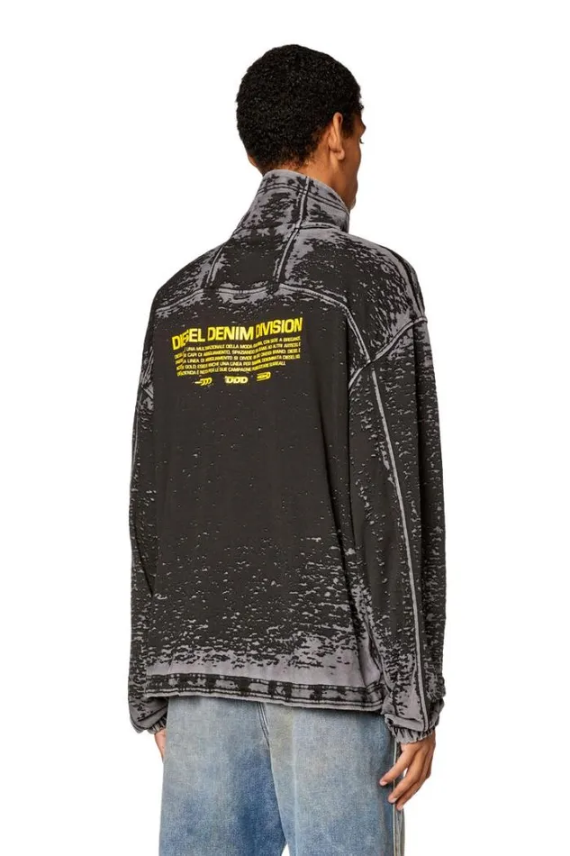 Men SAlute Black Diesel Sweaters Men SAlute Black Diesel Sweaters