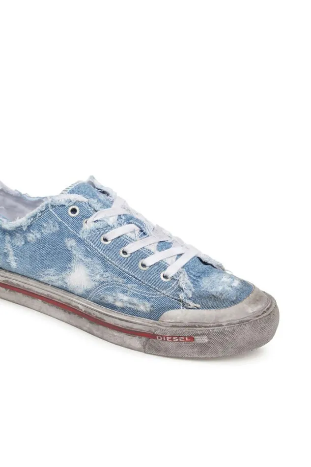 Men SAthos Low Blue Diesel Sneakers Men SAthos Low Blue Diesel Sneakers