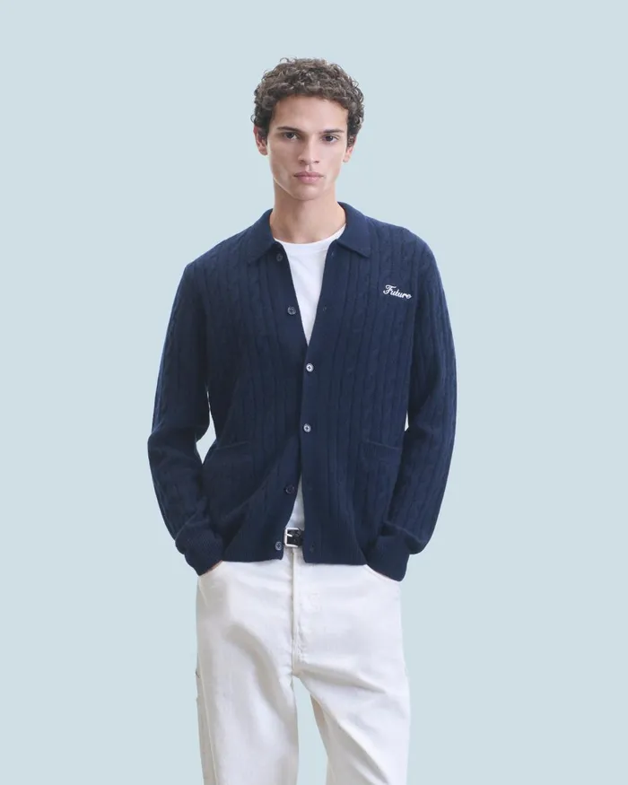 Men Shirts and TShirts From Future Long Sleeve Shirt Navy