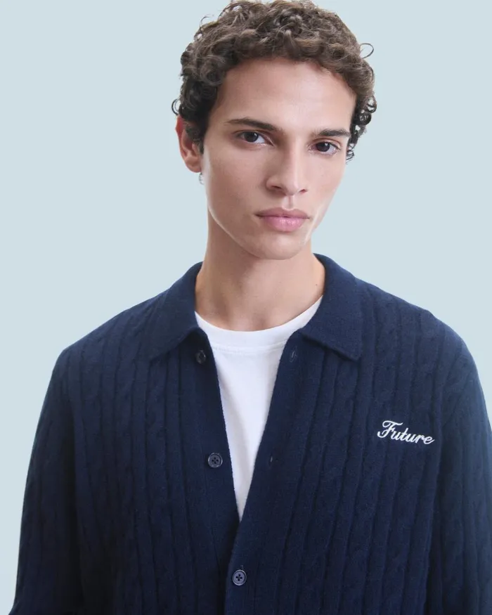 Men Shirts and TShirts From Future Long Sleeve Shirt Navy