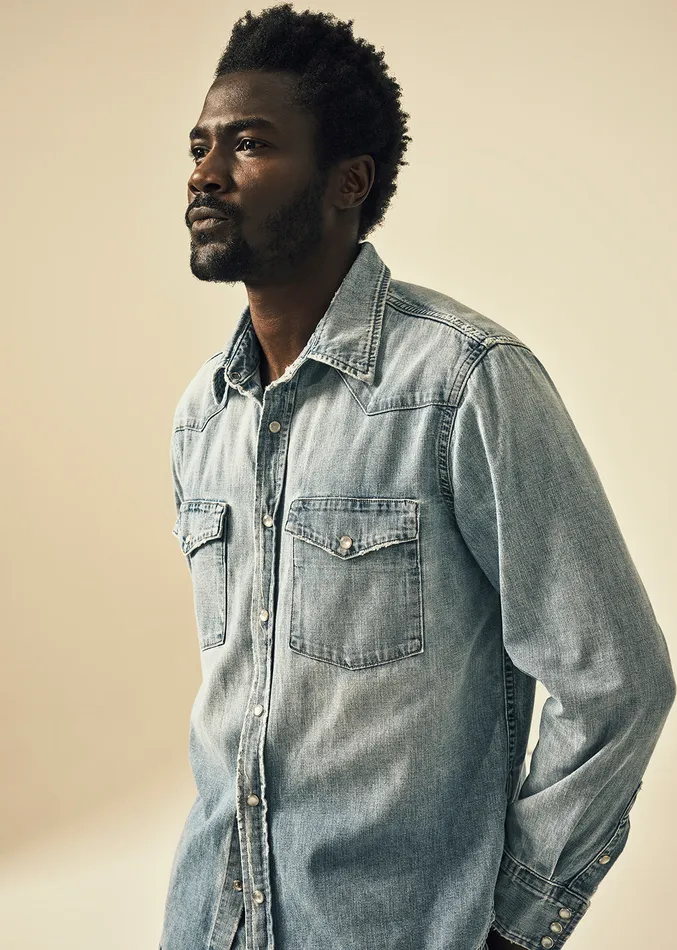 Men Shirts Citizens Of Humanity Cairo Utility Shirt In Tempo