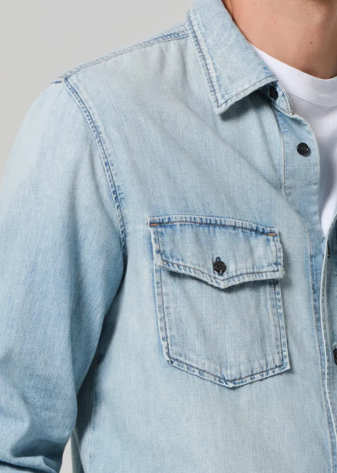 Men Shirts Citizens Of Humanity Cairo Utility Shirt In Tempo
