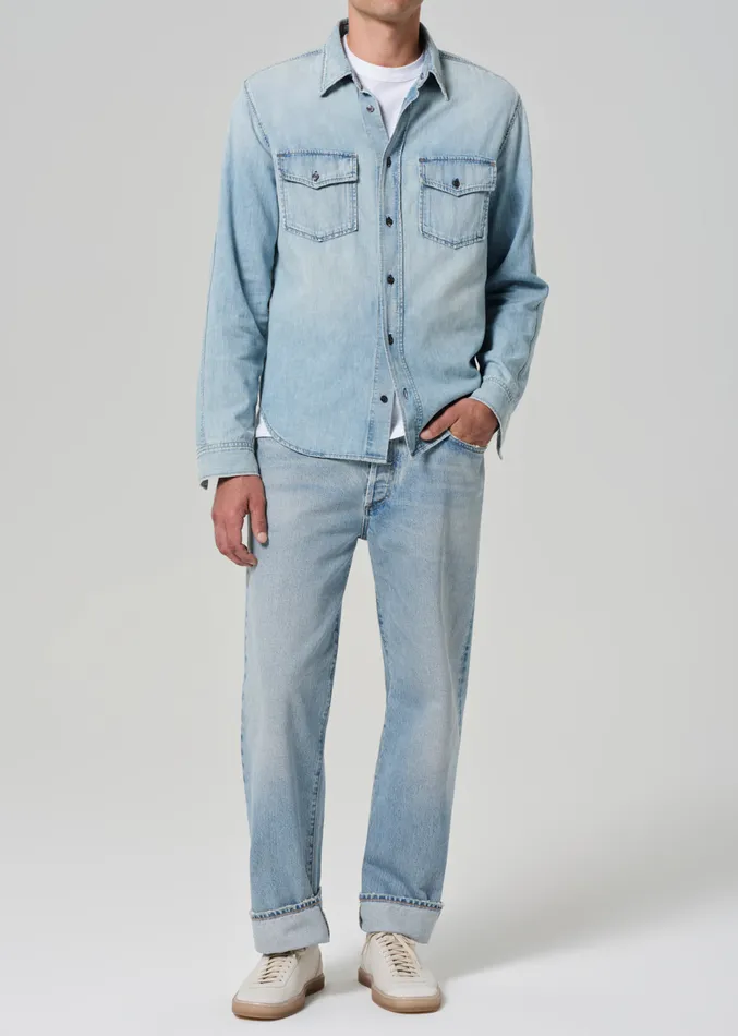 Men Shirts Citizens Of Humanity Cairo Utility Shirt In Tempo