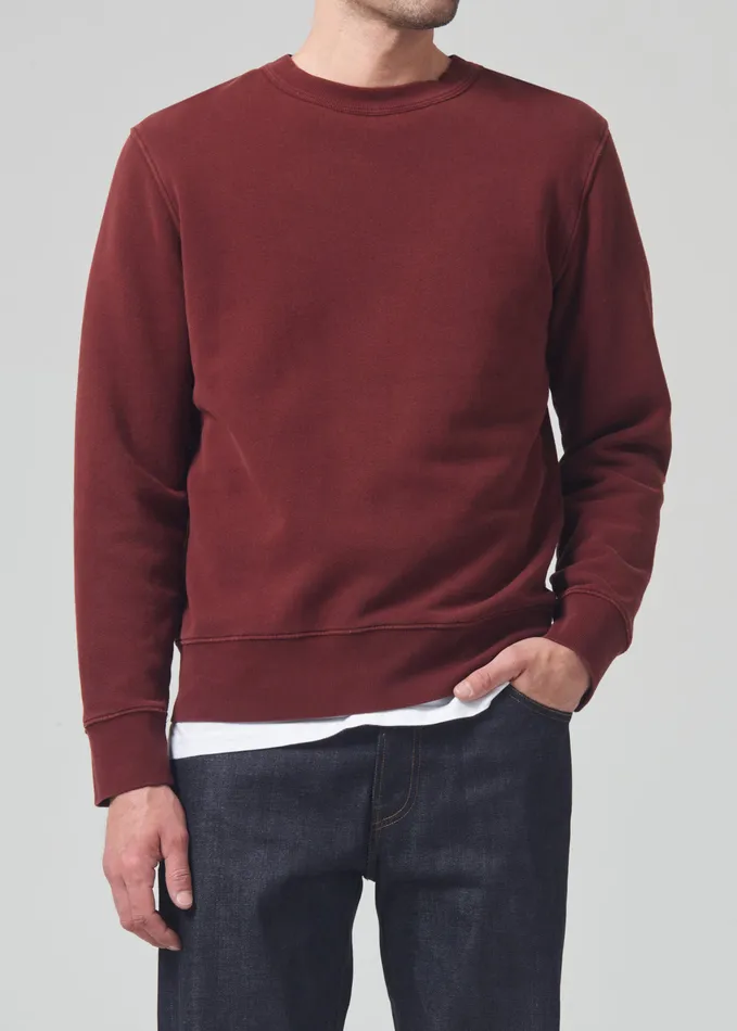 Men Shirts Citizens Of Humanity Vintage Crewneck Sweatshirt In Smoked Hazel