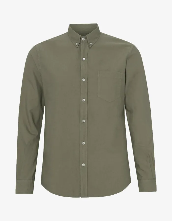 Men Shirts Colorful Standard Organic Button Down Shirt Dusty Olive