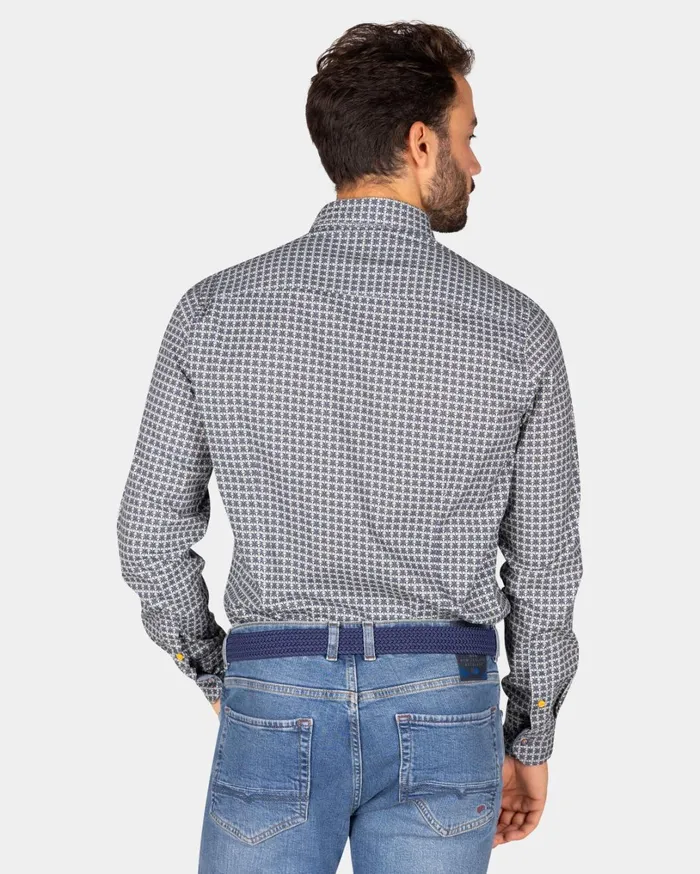 Men Shirts NZA New Zealand Auckland Beige Shirt With Blue Pattern 8211 Chestnut Men Shirts NZA New Zealand Auckland Beige Shirt With Blue Pattern 8211 Chestnut