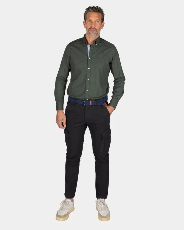 Men Shirts NZA New Zealand Auckland Dark Green Cotton Shirt With Stretch 8211 Gravel Green Men Shirts NZA New Zealand Auckland Dark Green Cotton Shirt With Stretch 8211 Gravel Green