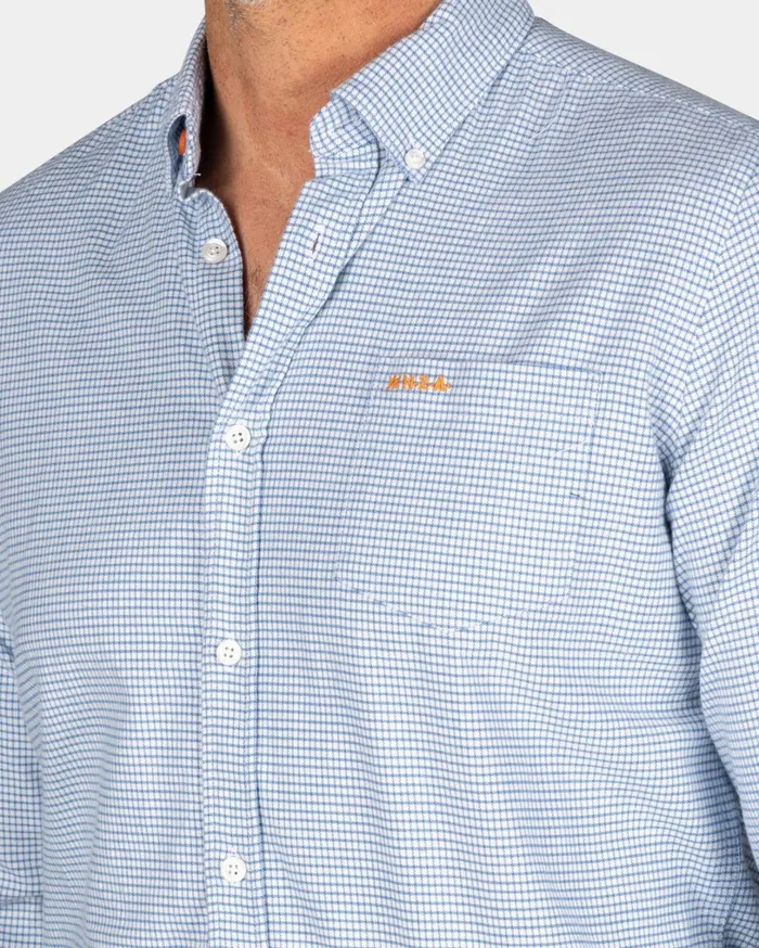 Men Shirts NZA New Zealand Auckland Light Blue Flannel Shirt 8211 Light Blue