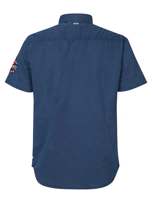 Men Shirts Petrol Industries ShortSleeved Shirt Petrol Blue