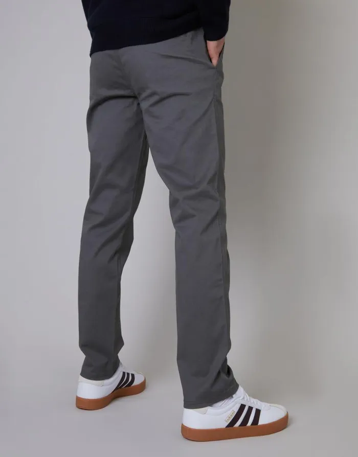 Men Slate Regular Fit Chino Trousers Threadbare Chinos Men Slate Regular Fit Chino Trousers Threadbare Chinos