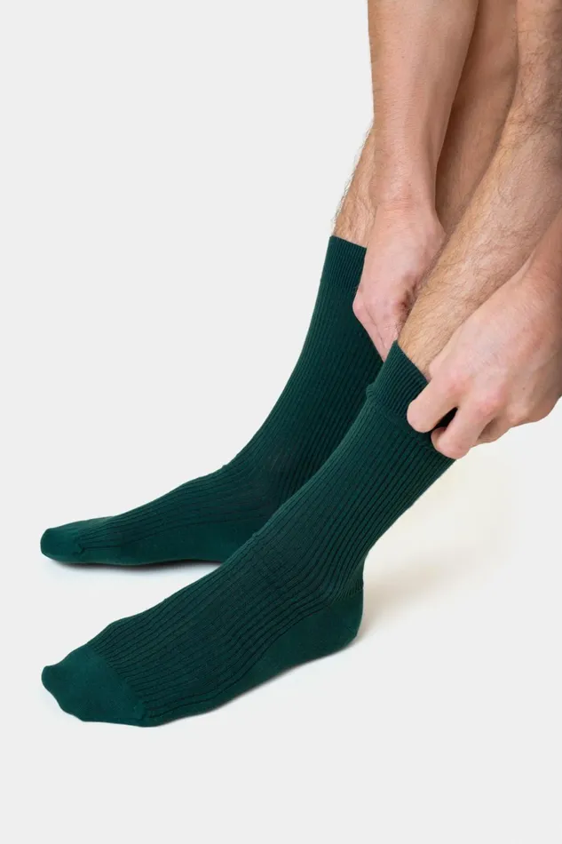 Men Socks and Colorful Standard Classic Organic Sock Sunny Orange
