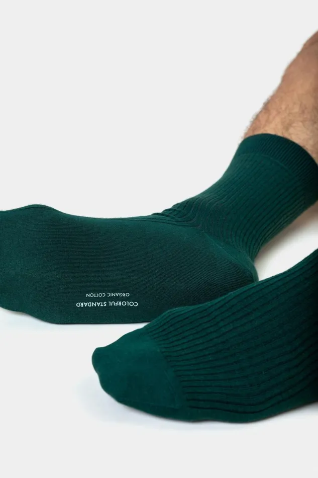 Men Socks and Colorful Standard Classic Organic Sock Sunny Orange