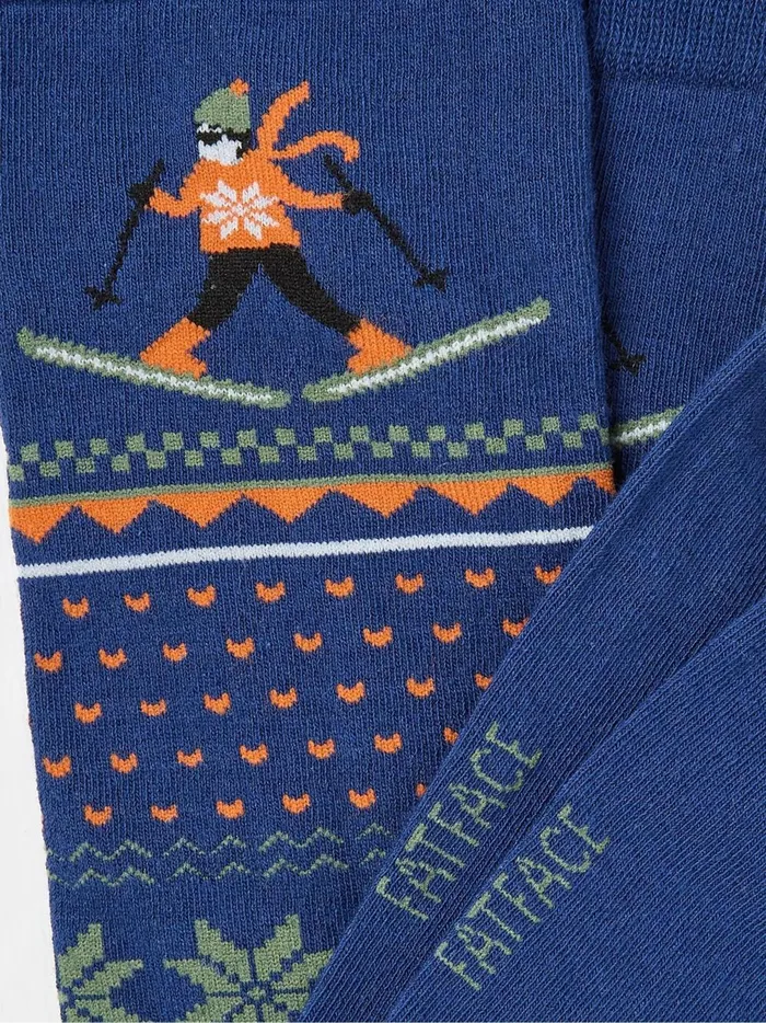 Men Socks Fat Face Navy Man Skiing Socks 1 Pack Men Socks Fat Face Navy Man Skiing Socks 1 Pack