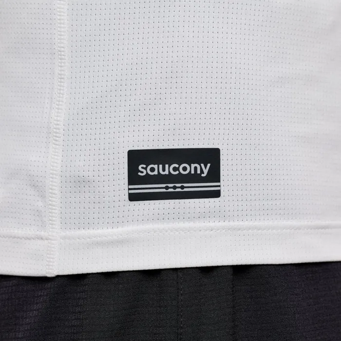Men Stopwatch Singlet White Saucony Tops