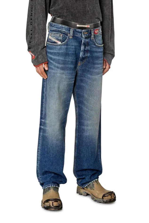 Men Straight Jeans 2010 DMacs 09h02 Medium Blue Diesel Straight Men Straight Jeans 2010 DMacs 09h02 Medium Blue Diesel Straight