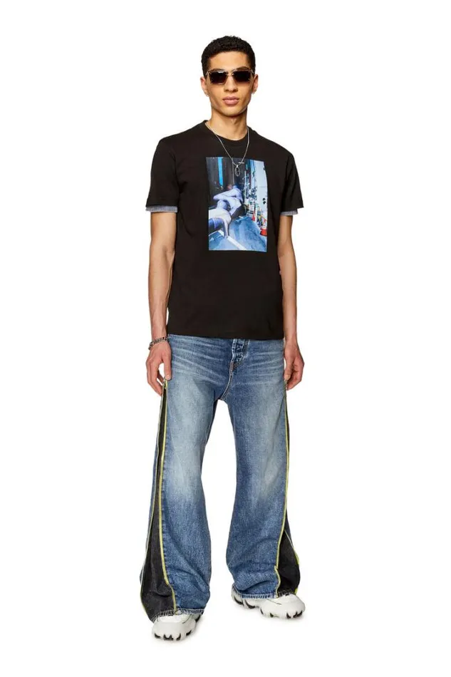 Men TDiegorL5 Black Diesel Tshirts