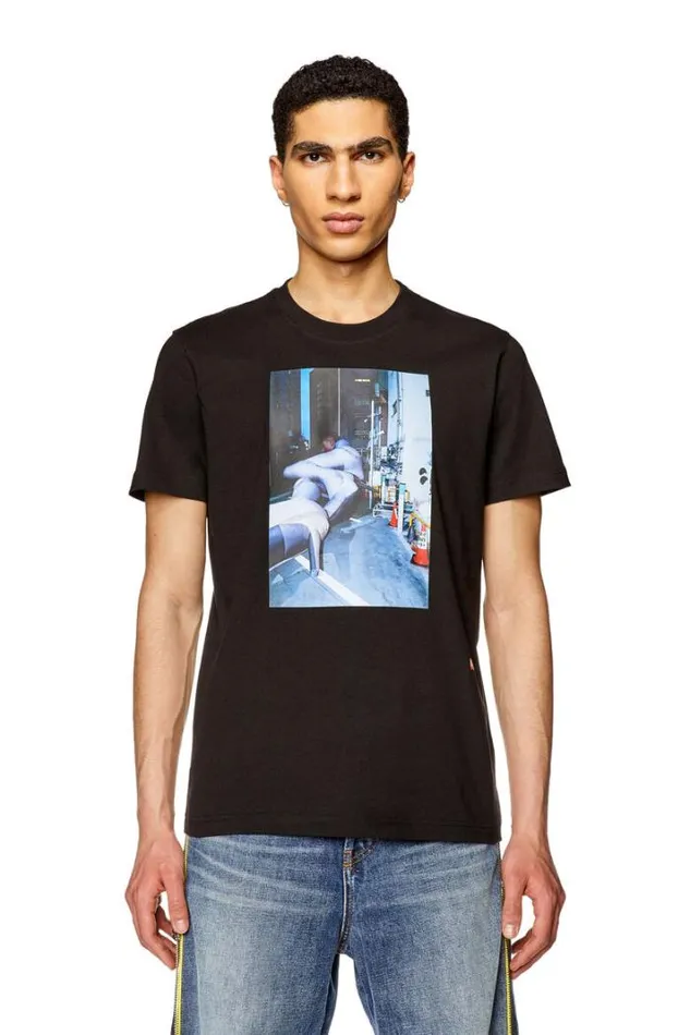 Men TDiegorL5 Black Diesel Tshirts Men TDiegorL5 Black Diesel Tshirts