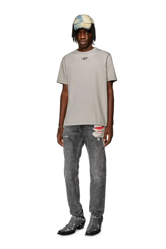 Men TJustOd Light Grey Diesel Tshirts
