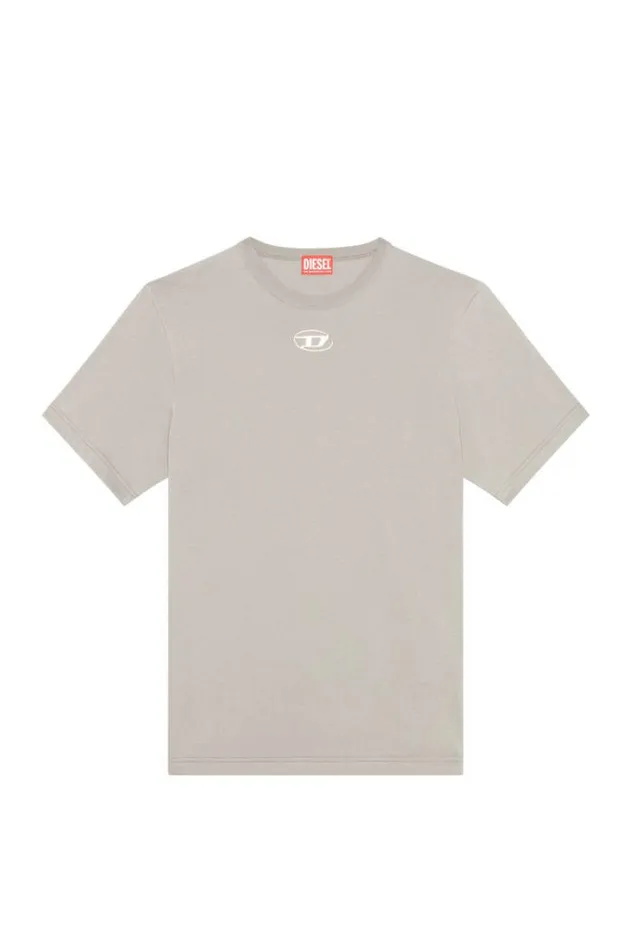 Men TJustOd Light Grey Diesel Tshirts Men TJustOd Light Grey Diesel Tshirts