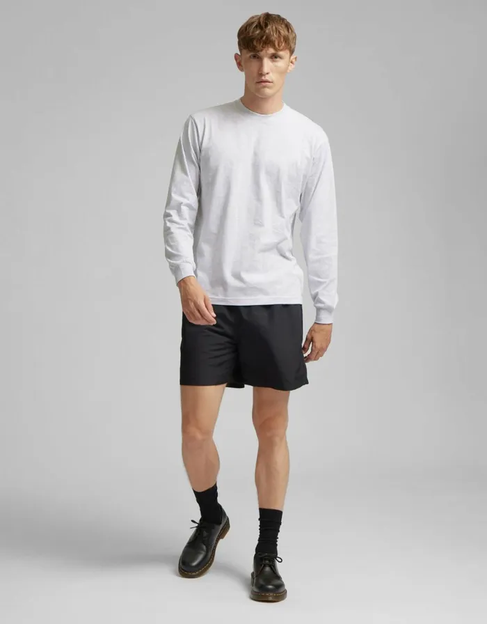 Men TShirts Colorful Standard Oversized Organic LS TShirt Faded Black