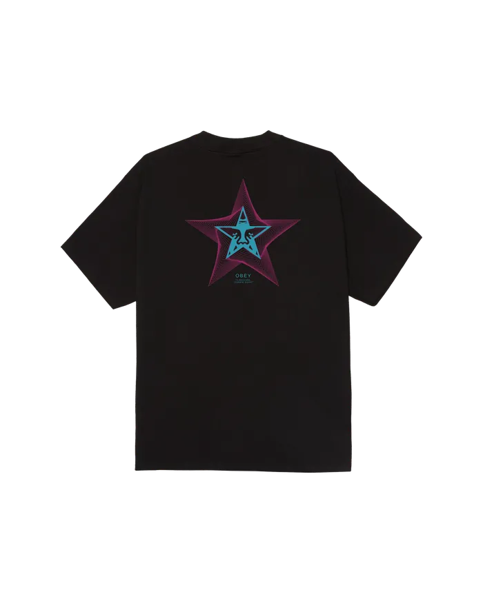 Men TSHIRTS OBEY Clothing COSMIC NOISE CLASSIC TSHIRT Black