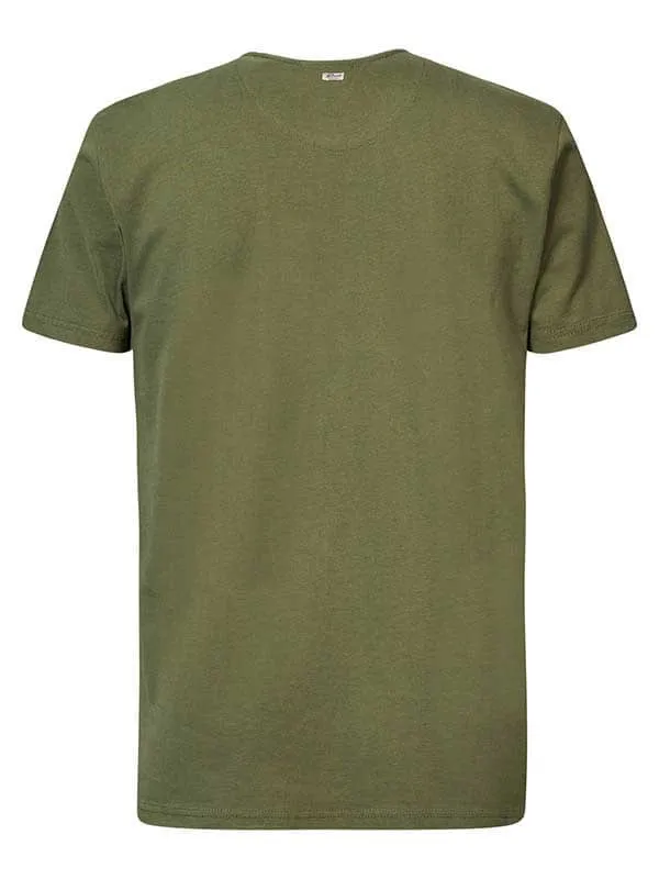 Men TShirts Petrol Industries Artwork TShirt Dusty Army