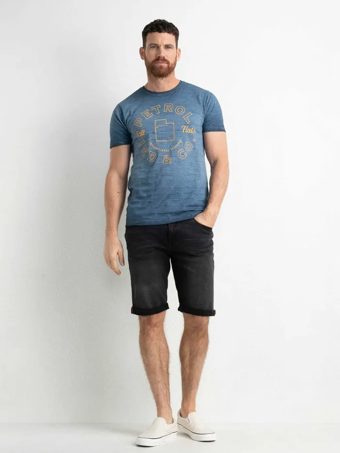 Men TShirts Petrol Industries Artwork TShirt Midnight Navy