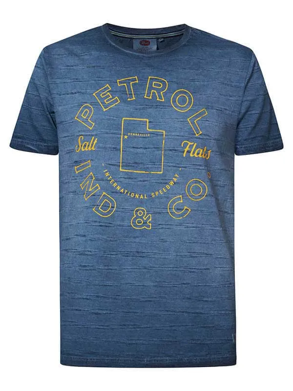 Men TShirts Petrol Industries Artwork TShirt Midnight Navy