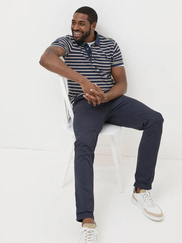 Men Trousers and Chinos Fat Face Blue Slim Heyshott Chinos