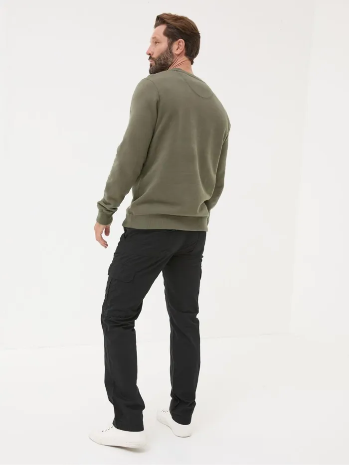 Men Trousers and Chinos Fat Face Breakyard Black Cargo Trousers