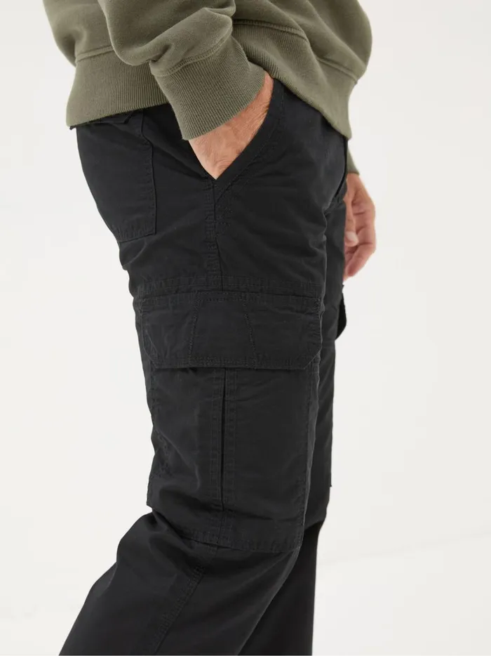 Men Trousers and Chinos Fat Face Breakyard Black Cargo Trousers