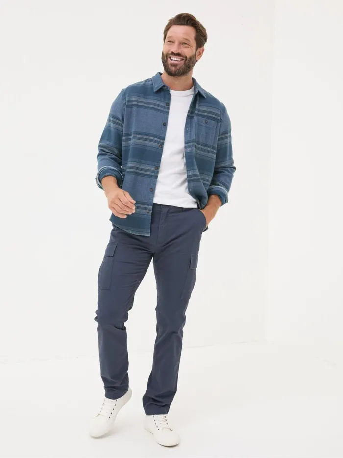 Men Trousers and Chinos Fat Face Mawes Blue Navy Cargo Trousers