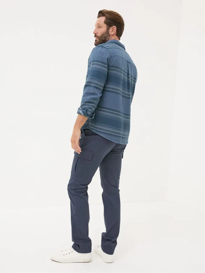 Men Trousers and Chinos Fat Face Mawes Blue Navy Cargo Trousers