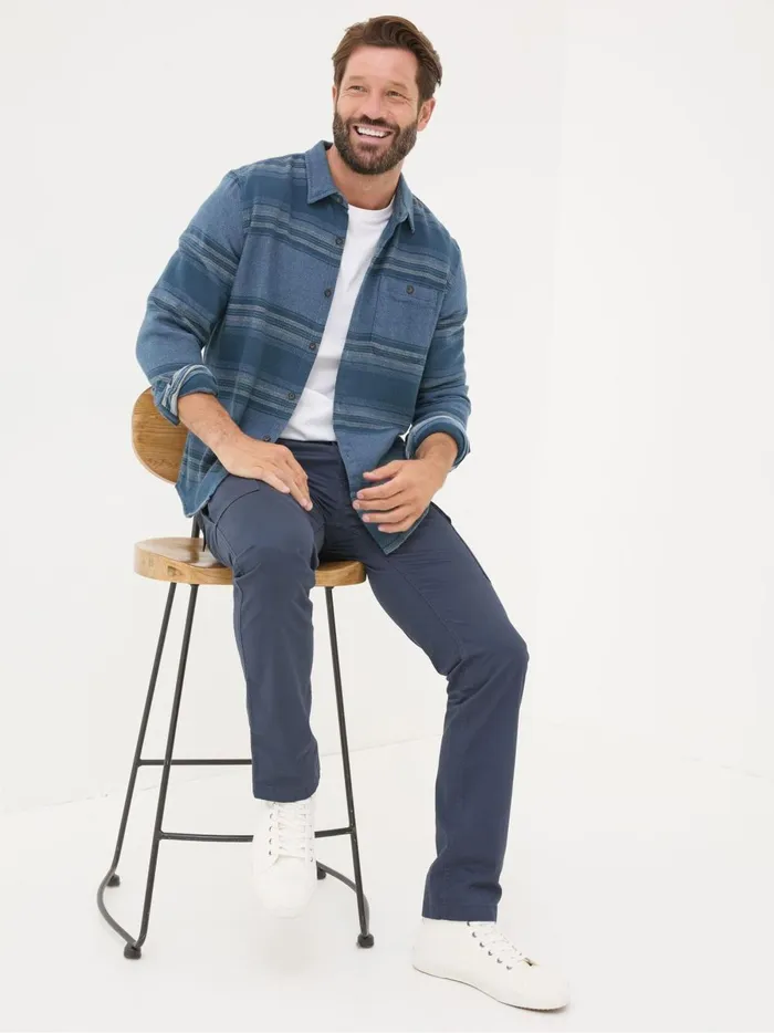 Men Trousers and Chinos Fat Face Mawes Blue Navy Cargo Trousers
