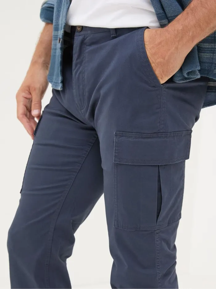 Men Trousers and Chinos Fat Face Mawes Blue Navy Cargo Trousers