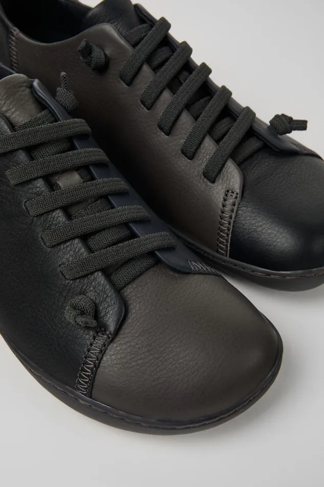 Men Twins Blackgray Leather Shoes Camper Casual Shoes