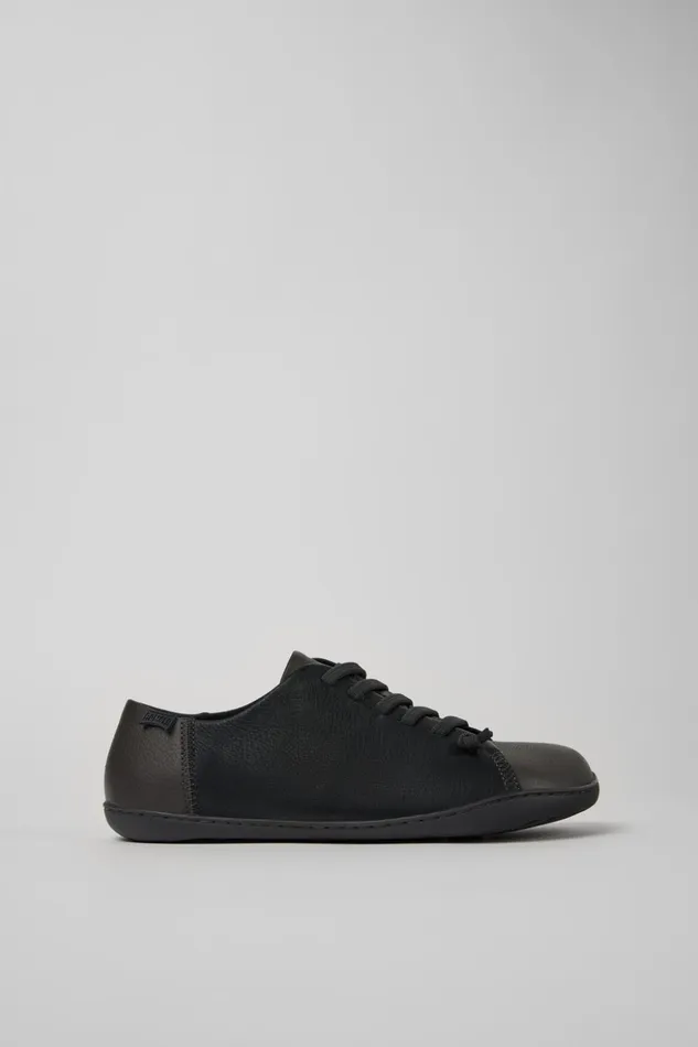 Men Twins Blackgray Leather Shoes Camper Casual Shoes Men Twins Blackgray Leather Shoes Camper Casual Shoes