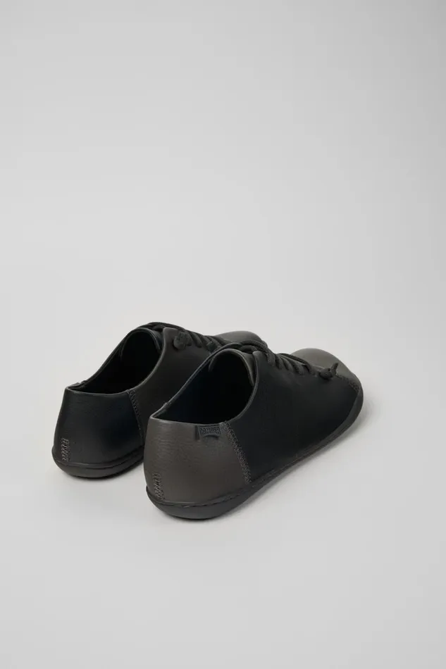 Men Twins Blackgray Leather Shoes Camper Casual Shoes Men Twins Blackgray Leather Shoes Camper Casual Shoes