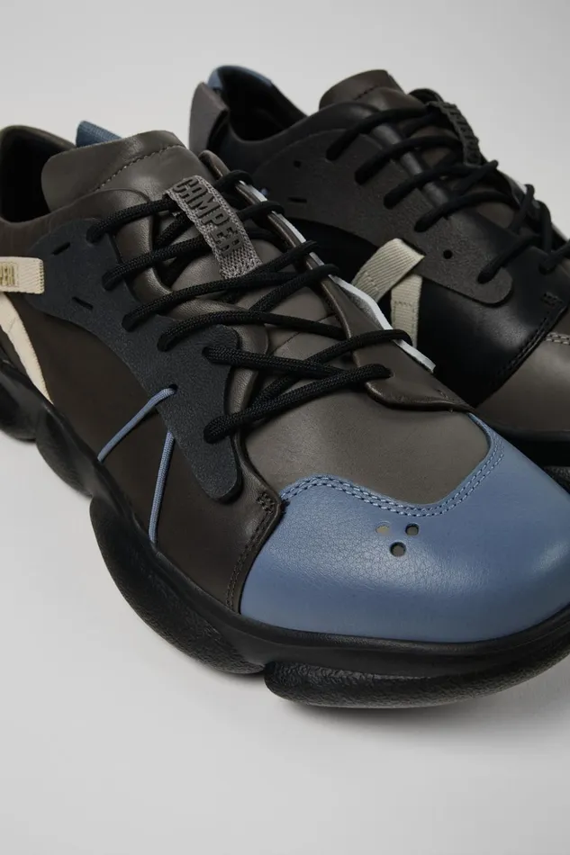 Men Twins Multicolored Leather And Textile Sneakers Camper Sneakers