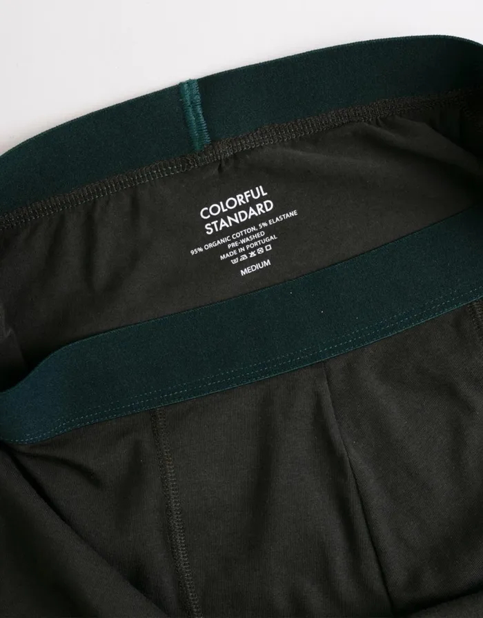 Men Underwear Colorful Standard Classic Organic Boxer Briefs Hunter Green
