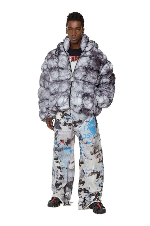 Men WRalle Grey Diesel Outerwear And Jackets