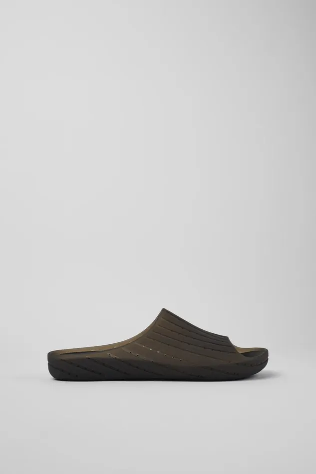 Men Wabi Black Monomaterial Sandals Camper Non Leather Shoes Men Wabi Black Monomaterial Sandals Camper Non Leather Shoes