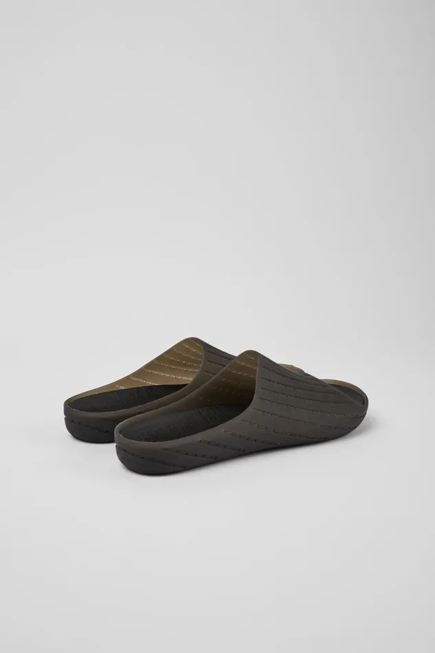 Men Wabi Black Monomaterial Sandals Camper Non Leather Shoes Men Wabi Black Monomaterial Sandals Camper Non Leather Shoes