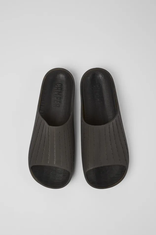 Men Wabi Black Monomaterial Sandals Camper Non Leather Shoes Men Wabi Black Monomaterial Sandals Camper Non Leather Shoes