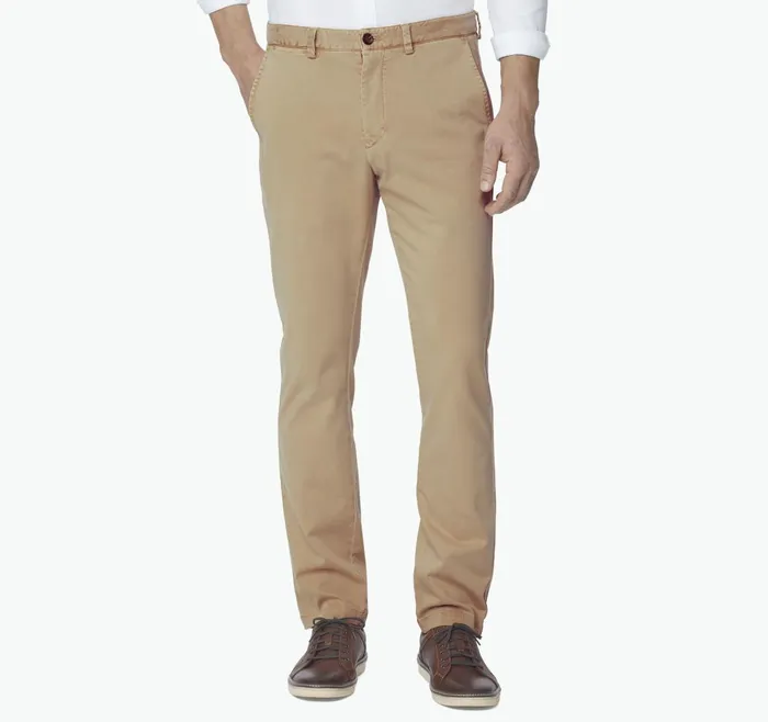 Men Washed Chinos Sand JohnstonandMurphy Pants and Jeans