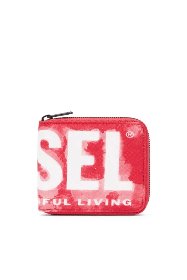 MenWomen Rave BiFold Coin Zip Xs Red Diesel Wallets